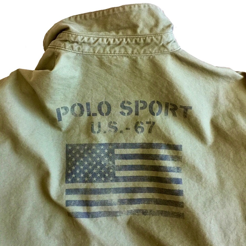🔥Vintage🐎Polo Sport military khaki jacket